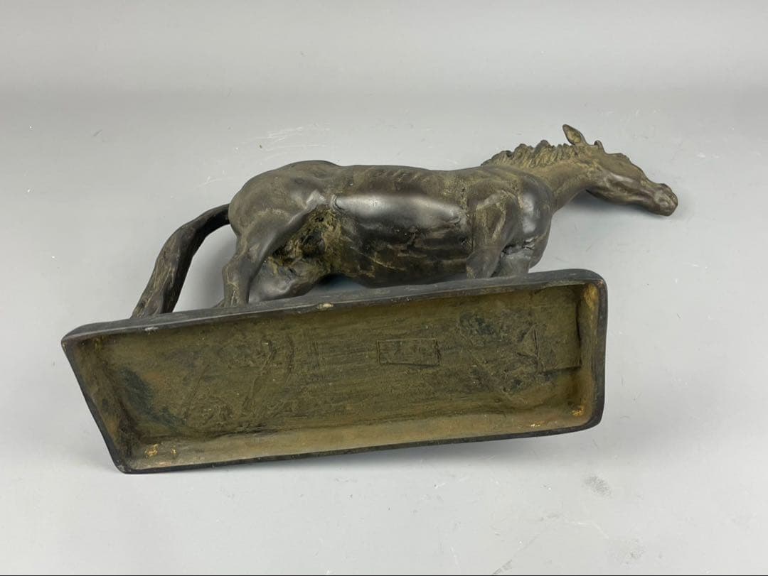 吉田叡示 銅像 共箱 在銘 YOSHIDA ブロンズ 彫刻 置物 金属工芸 銅製