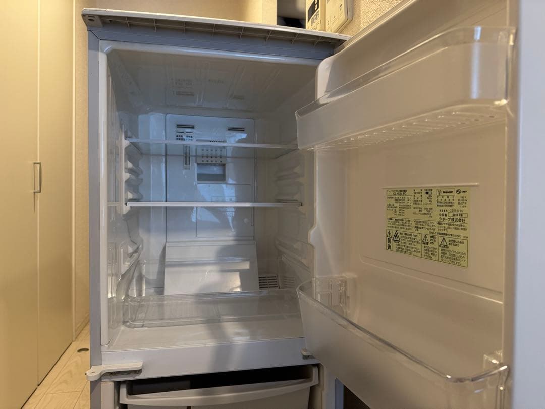 SHARP 2ドア冷蔵庫 SJ-KS14-FG 2010年製