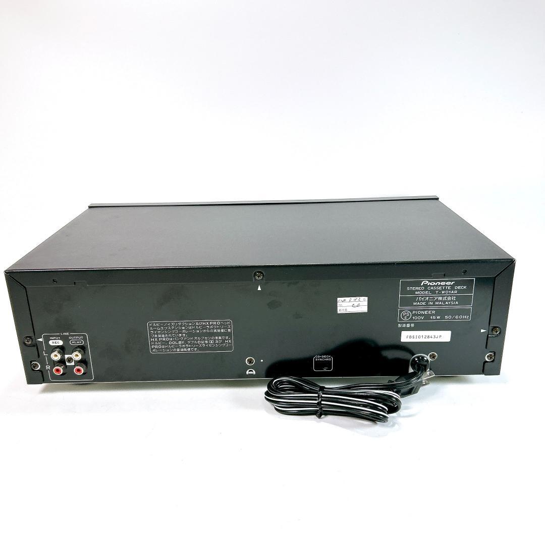 Pioneer T-W01AR ステレオカセットデッキ リモコン付属