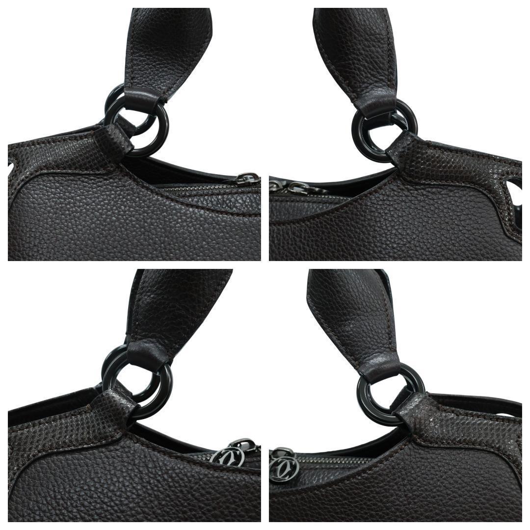 Cartier カルティエ マルチェロ 2way ハンドバッグ パンチングロゴ