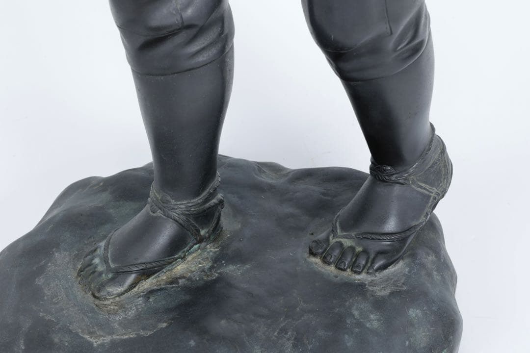 r*3様 二宮金次郎像 青銅製ブロンズ像 特大80cm 陽峰作 時代物 古美術