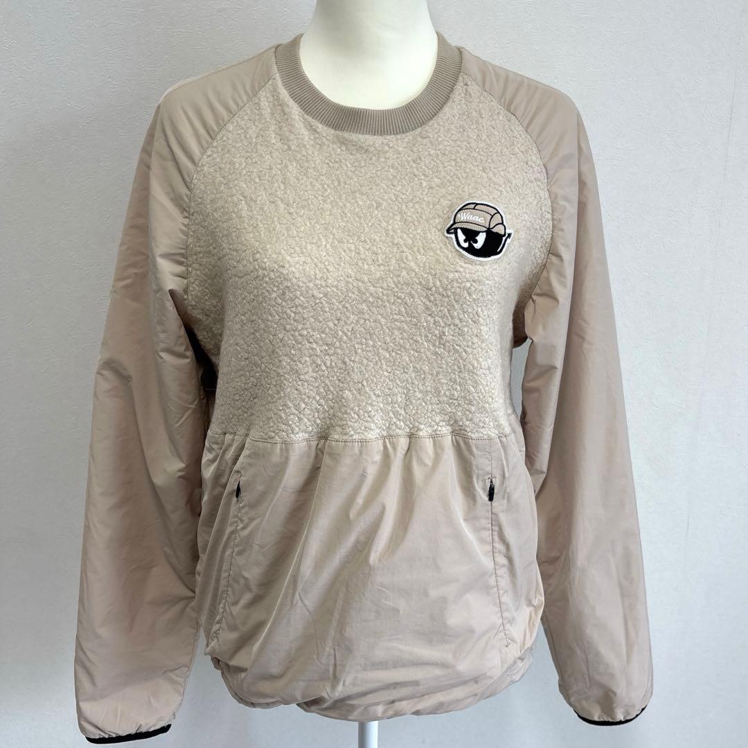 WAAC ウール ボア 異素材ドッキング プルオーバー 暖かい ワック 中綿