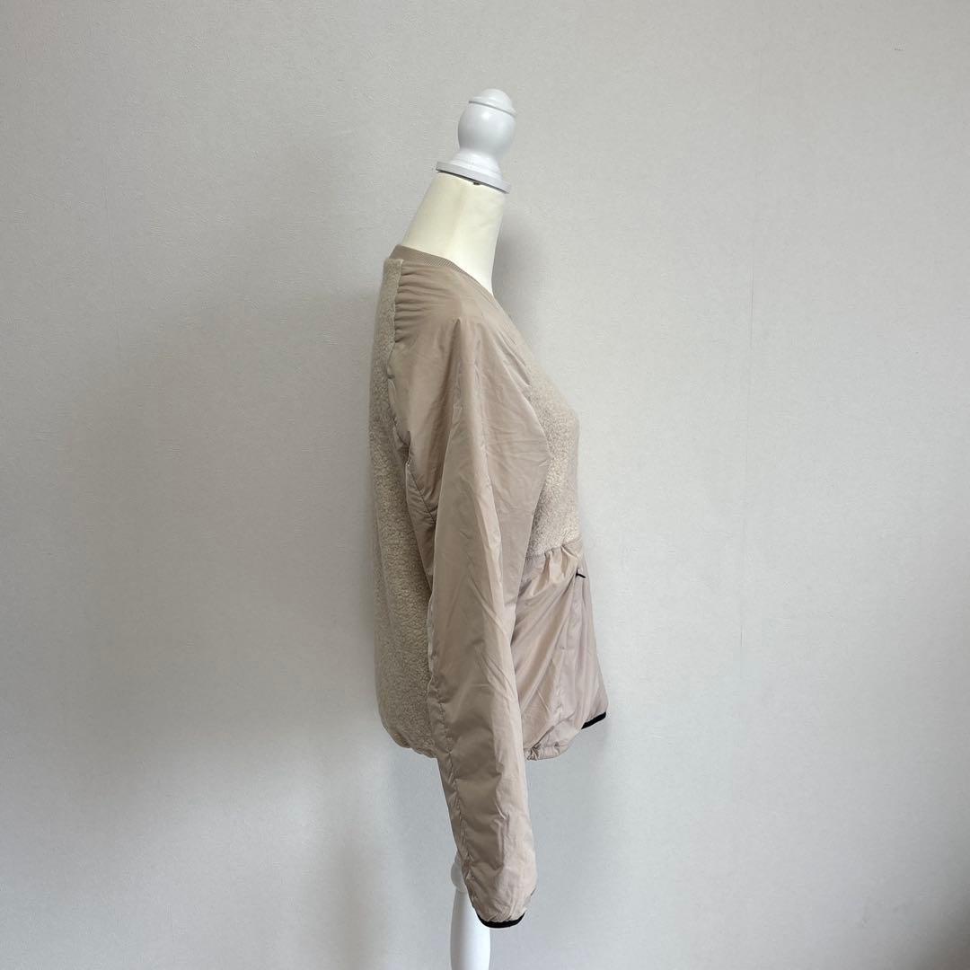 WAAC ウール ボア 異素材ドッキング プルオーバー 暖かい ワック 中綿