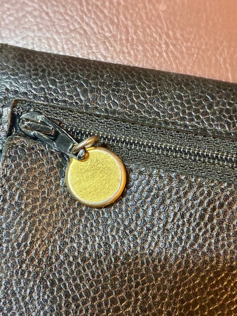 カブタロウサマ向け　CHANEL 二つ折り財布 ブラック レザー