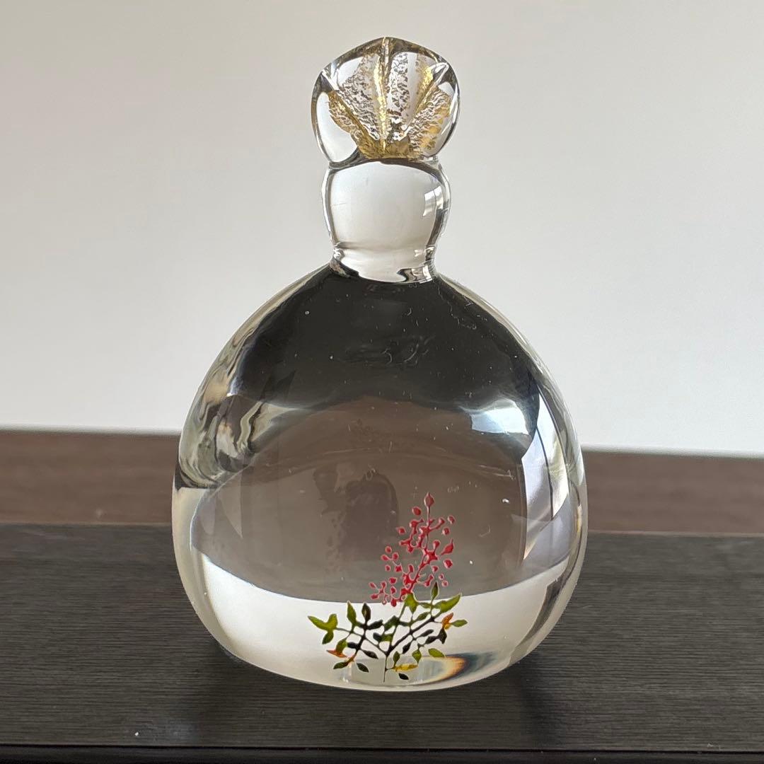 ◻️ガラス作家 金津沙矢香さん◻️ガラスのおひな様 南天◻️新品未使用