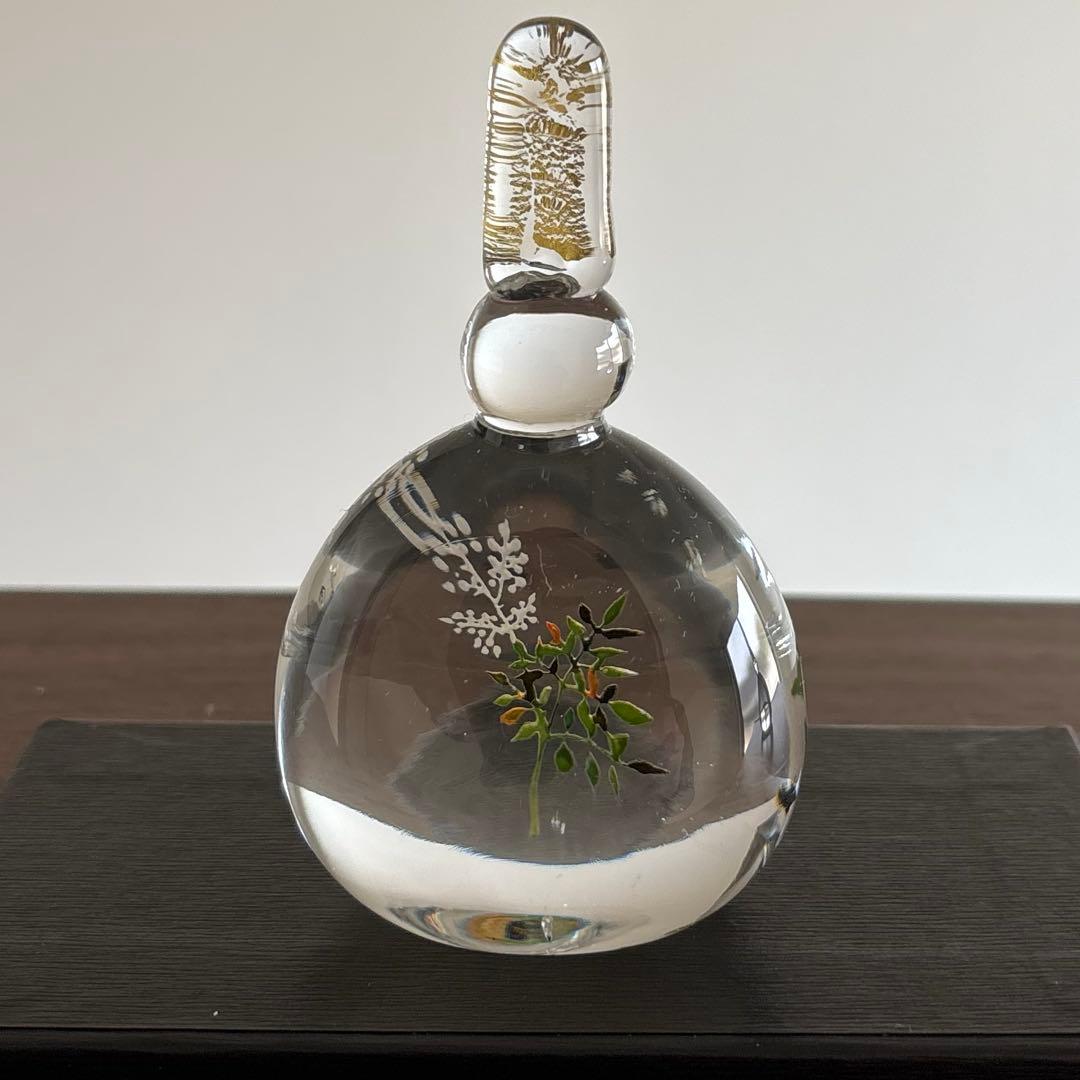 ◻️ガラス作家 金津沙矢香さん◻️ガラスのおひな様 南天◻️新品未使用