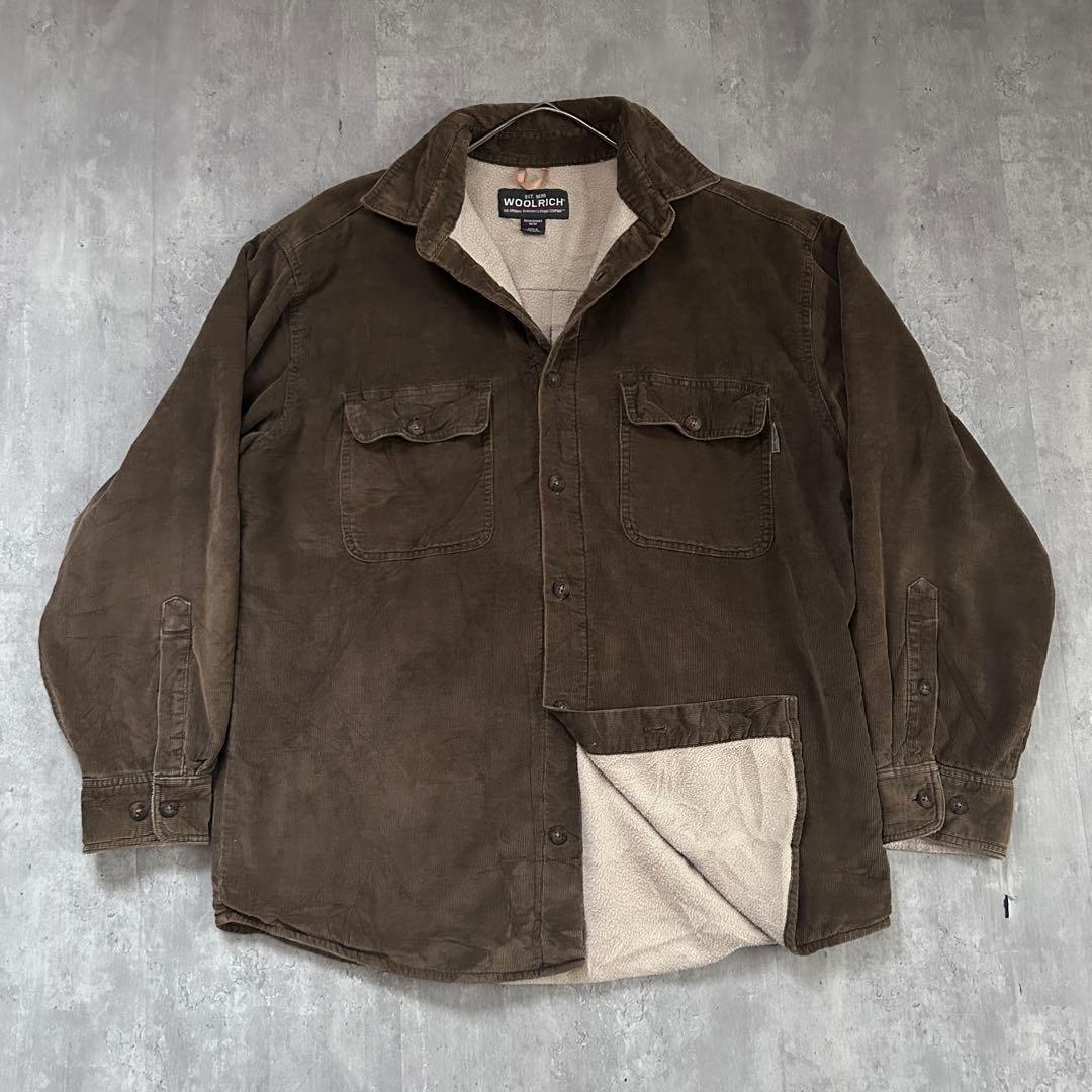 00s Woolrich コーデュロイ 裏フリース シャツジャケット ゆるだぼ
