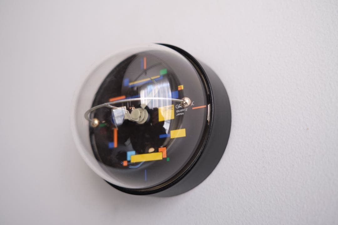 希少当時物ポストモダンスペースエイジ置時計掛時計ツインバード