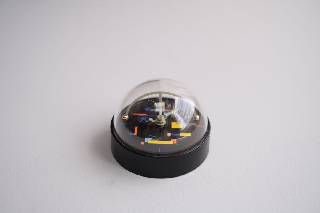 希少当時物ポストモダンスペースエイジ置時計掛時計ツインバード