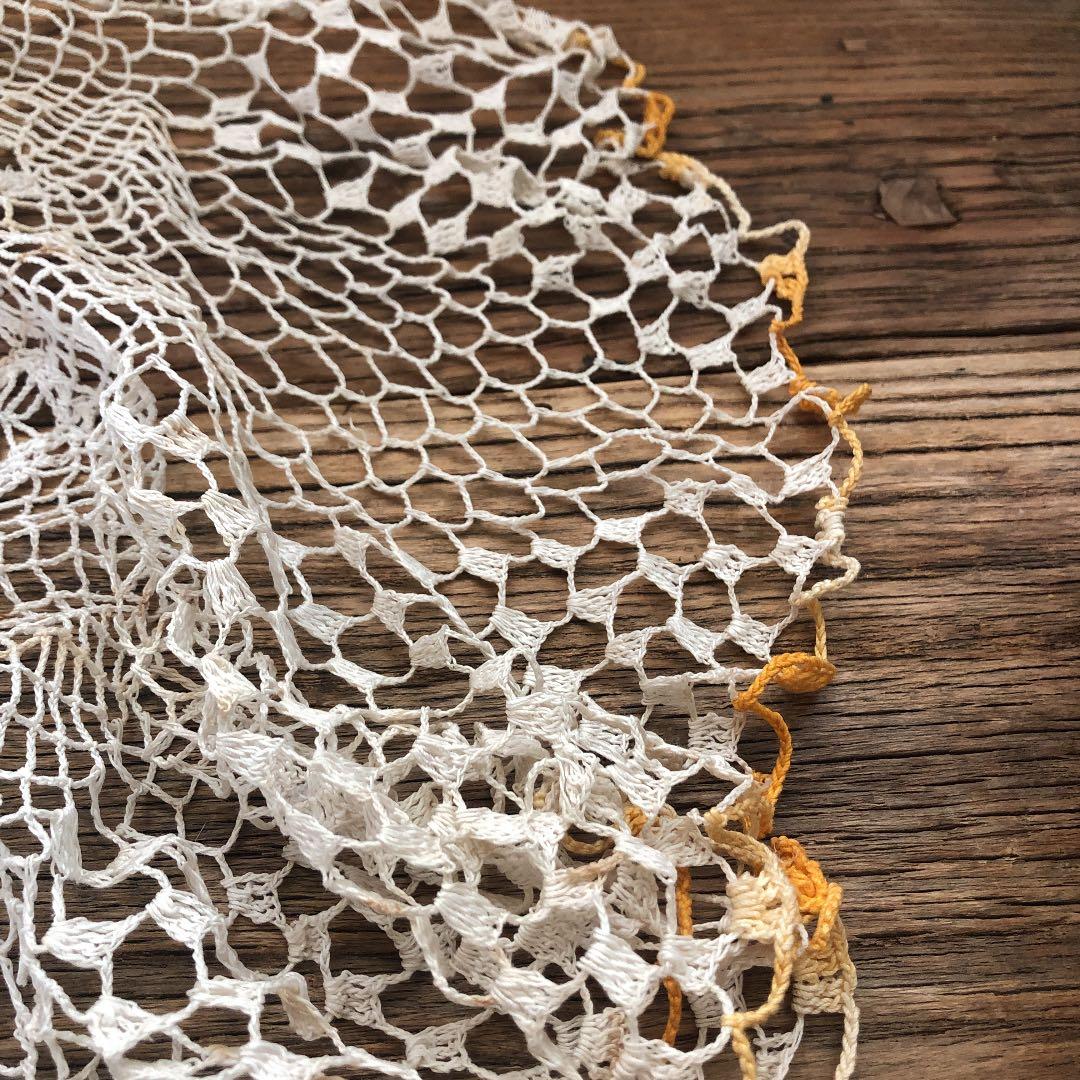 フランス　アンティークドイリーサークル型