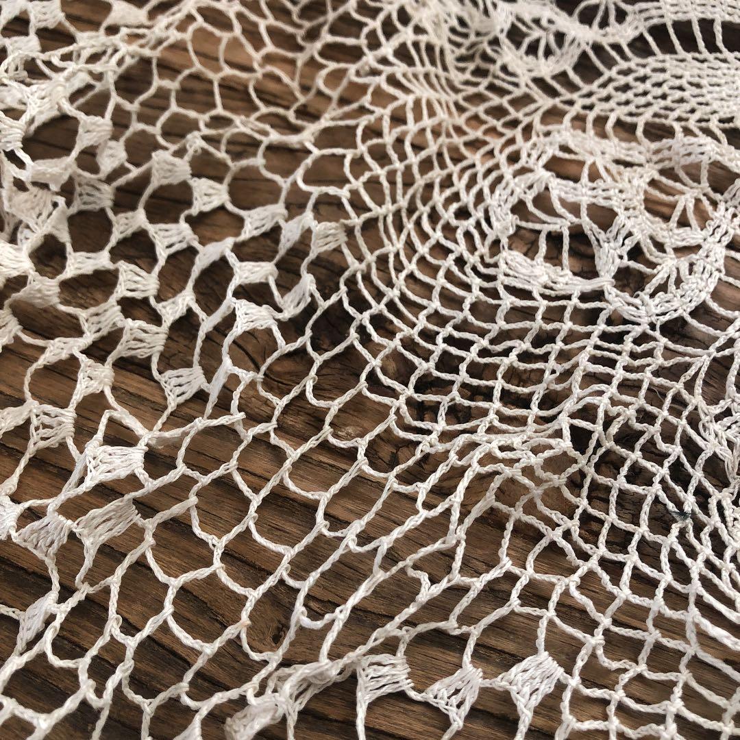 フランス　アンティークドイリーサークル型