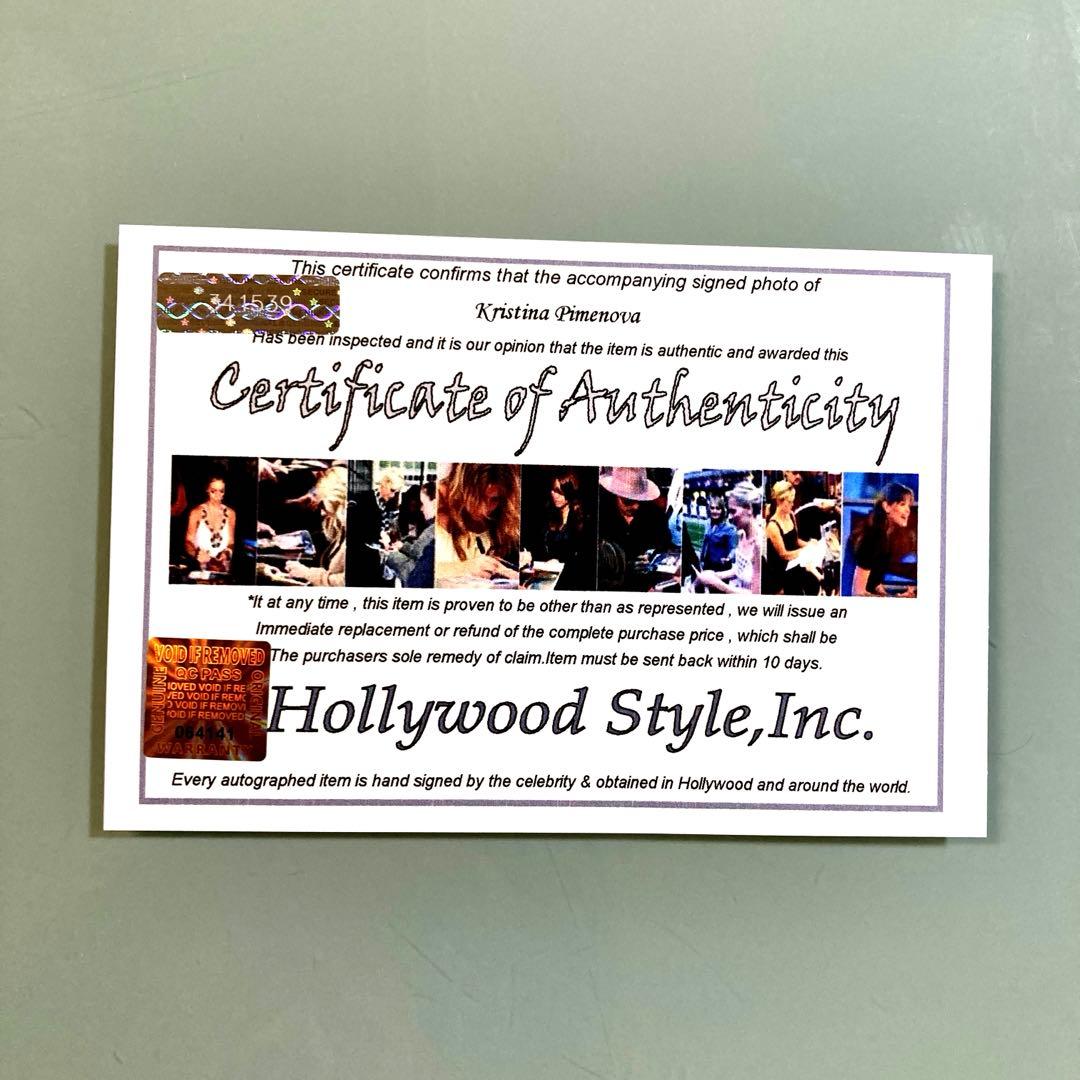 セール中…クリスティーナ・ピメノヴァ直筆サイン入り2Lサイズ写真…