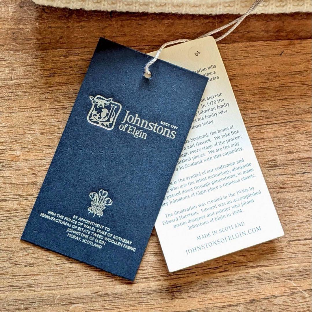 新品 ジョンストンズ オブ エルガン カシミアリブニットキャップ　秋冬　特価