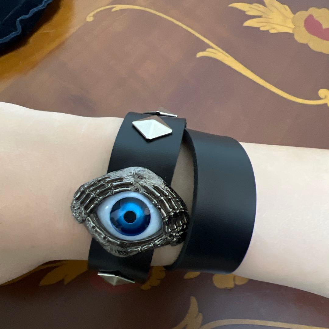 レア★hide 目玉ブレスレット　レザーチョーカー　ネックレス　未使用