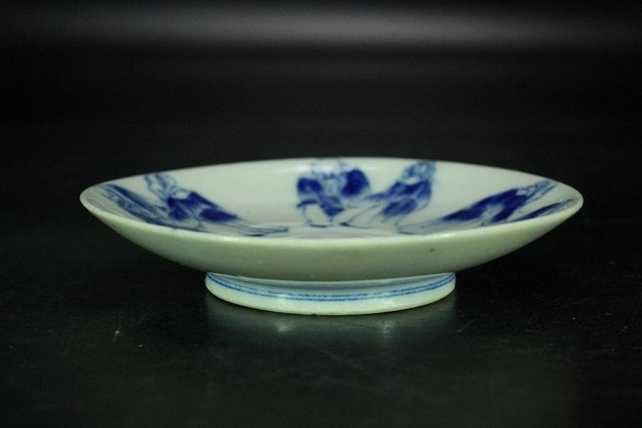 青花人物絵 酒器 煎茶碗 台 徳利 揃 共箱(K-LC849)