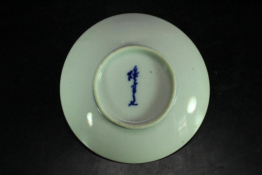 青花人物絵 酒器 煎茶碗 台 徳利 揃 共箱(K-LC849)