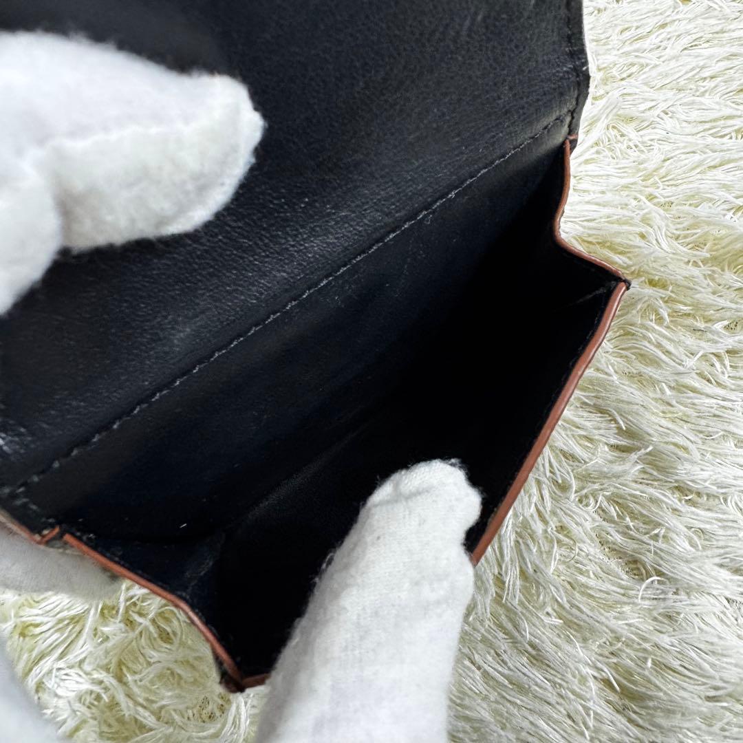 大人気✨ロエベ　トライフォールドウォレット　三つ折り財布　アナグラム　黒