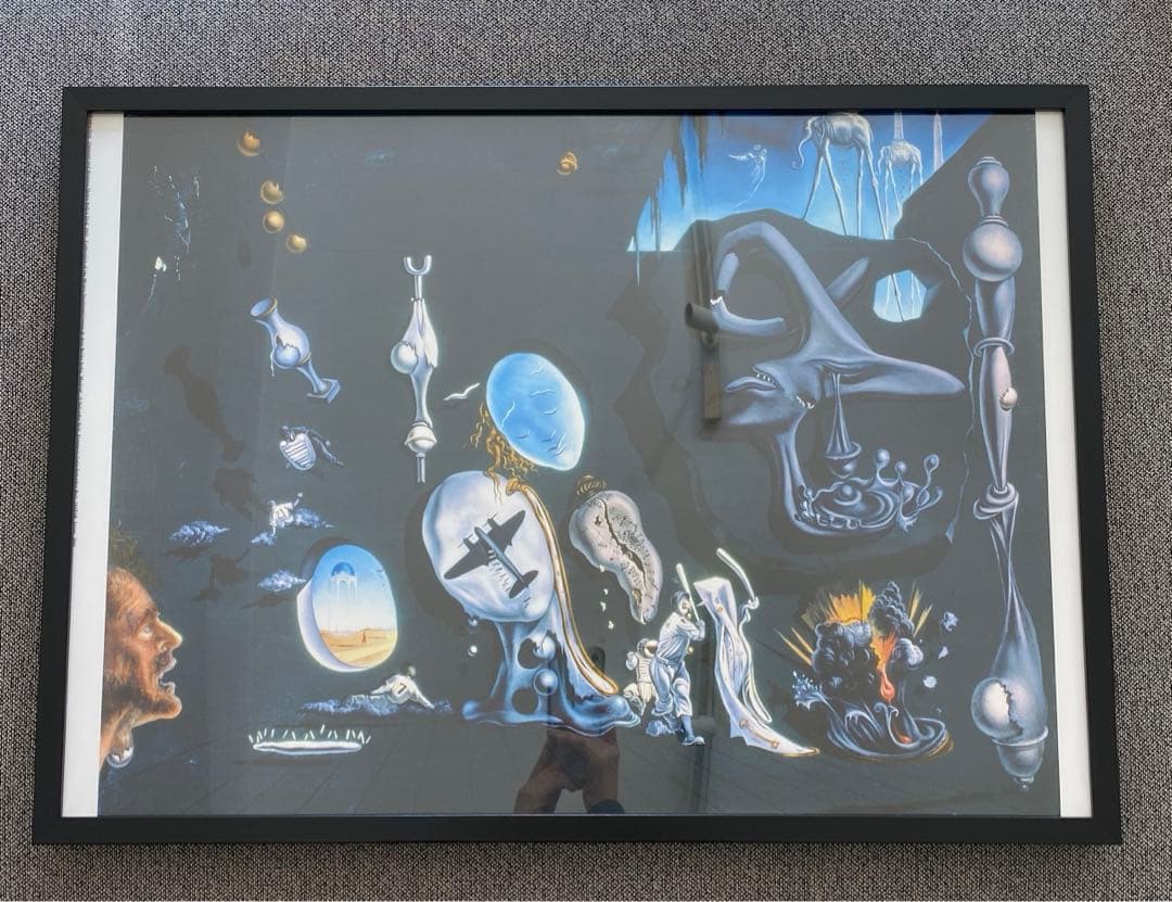 サルバドール・ダリポスター　『ウラニウムと原子による憂鬱な牧歌 』70×50cm