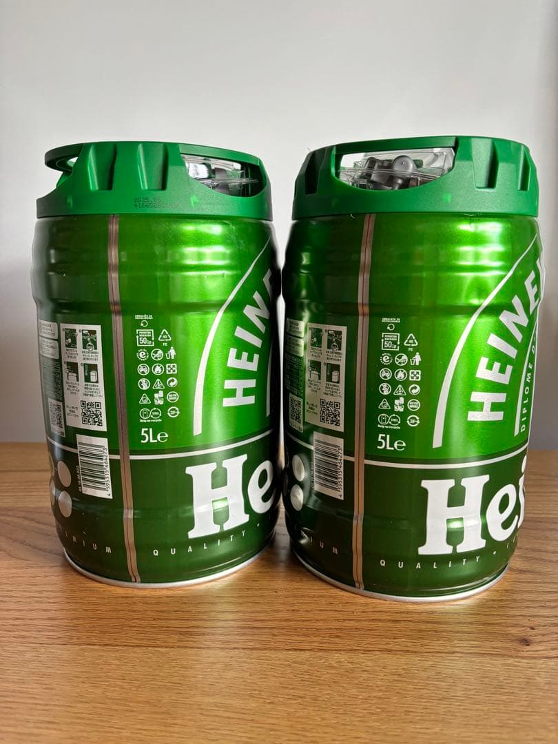 オランダ直輸入 ハイネケン樽生ビール 5リットル×2セット（新品・未開封）