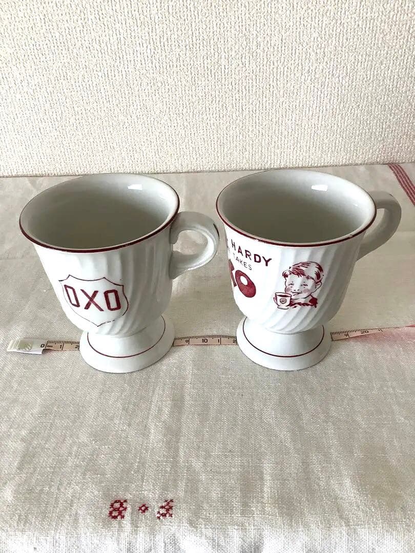 レア　イギリス　アンティーク　OXO コーヒーカップ　セット