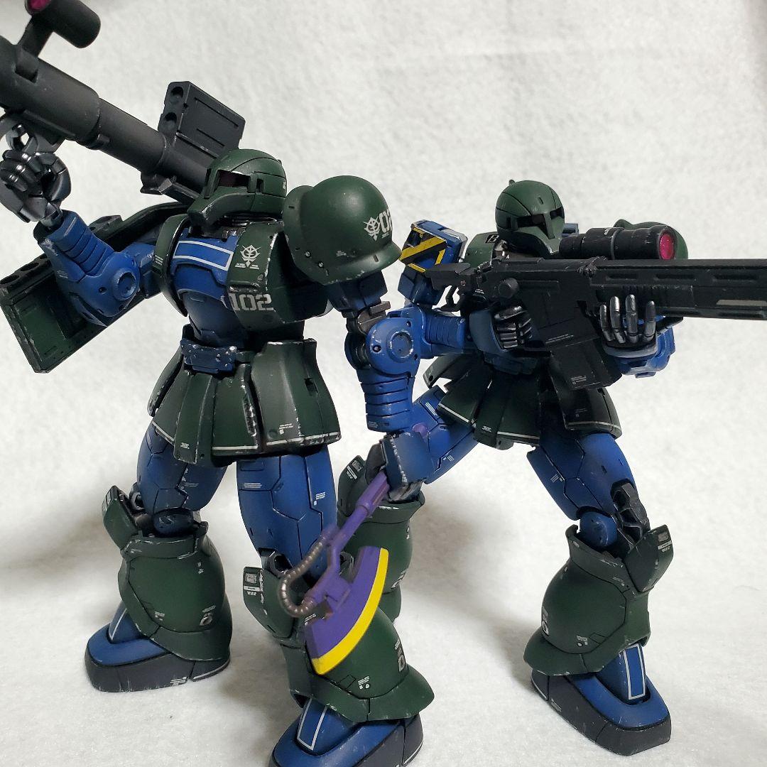 全塗装 完成品 ＨＧ 1/144 ザクI デニム／スレンダー2機セット