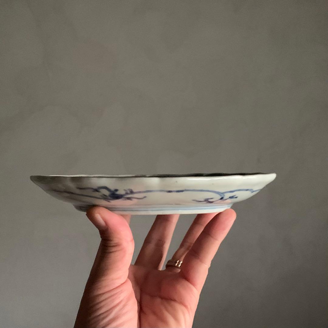 古伊万里 元禄伊万里 藍柿右衛門 中皿 No.5 古美術 古道具 アンティーク