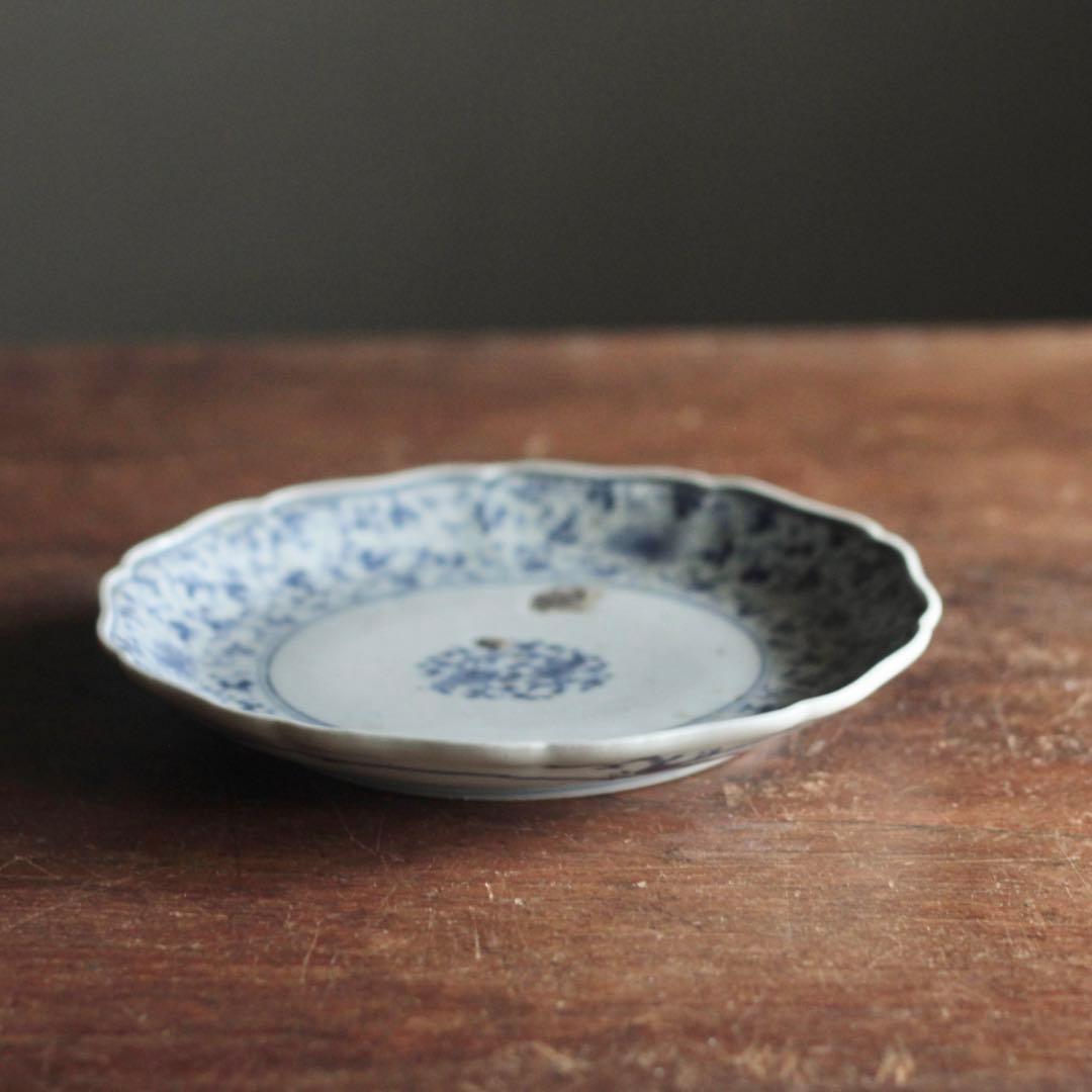 古伊万里 元禄伊万里 藍柿右衛門 中皿 No.5 古美術 古道具 アンティーク