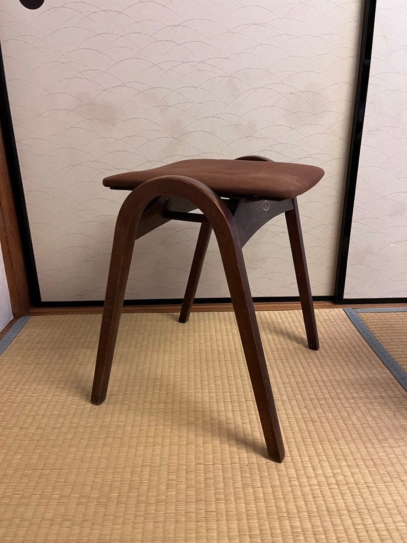 2脚セット 秋田木工 No.202 スタッキングスツール 剣持勇 送料込み