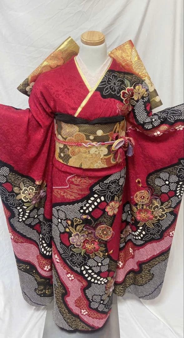 今だけ価格　振袖フルセット　振袖　正絹 振袖5点セット　成人式