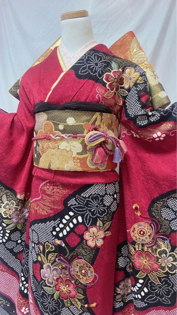 今だけ価格　振袖フルセット　振袖　正絹 振袖5点セット　成人式