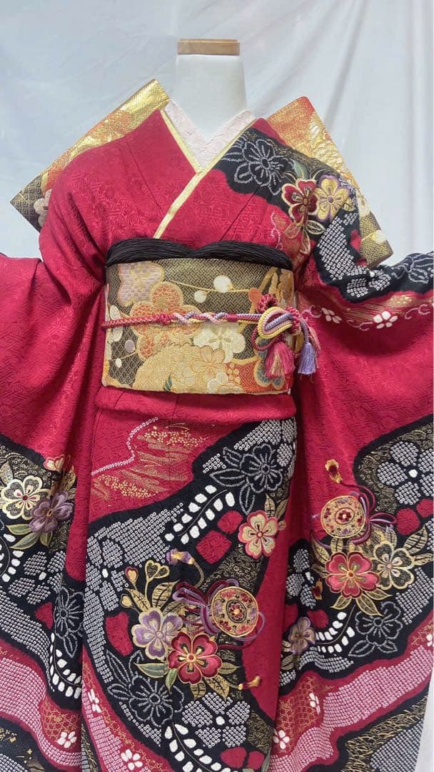 今だけ価格　振袖フルセット　振袖　正絹 振袖5点セット　成人式