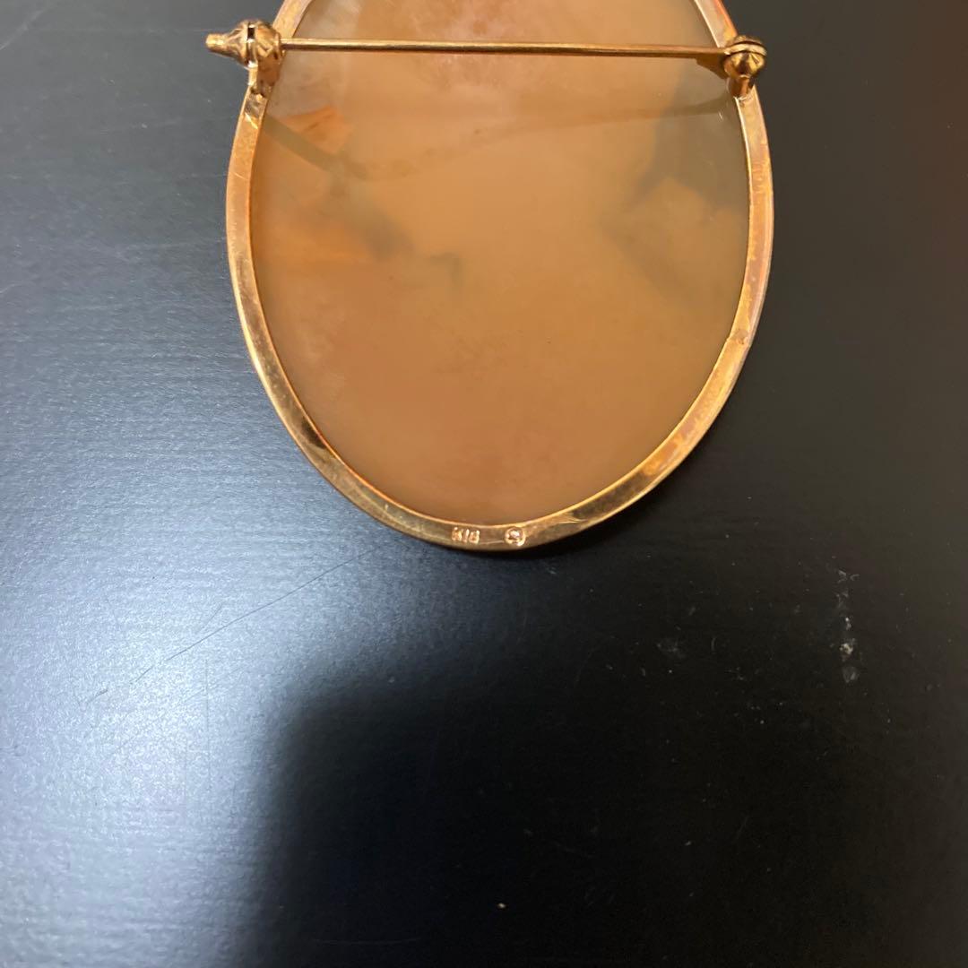 Vintage カメオ k18 ブローチ ネックレス 2WAY アンティーク