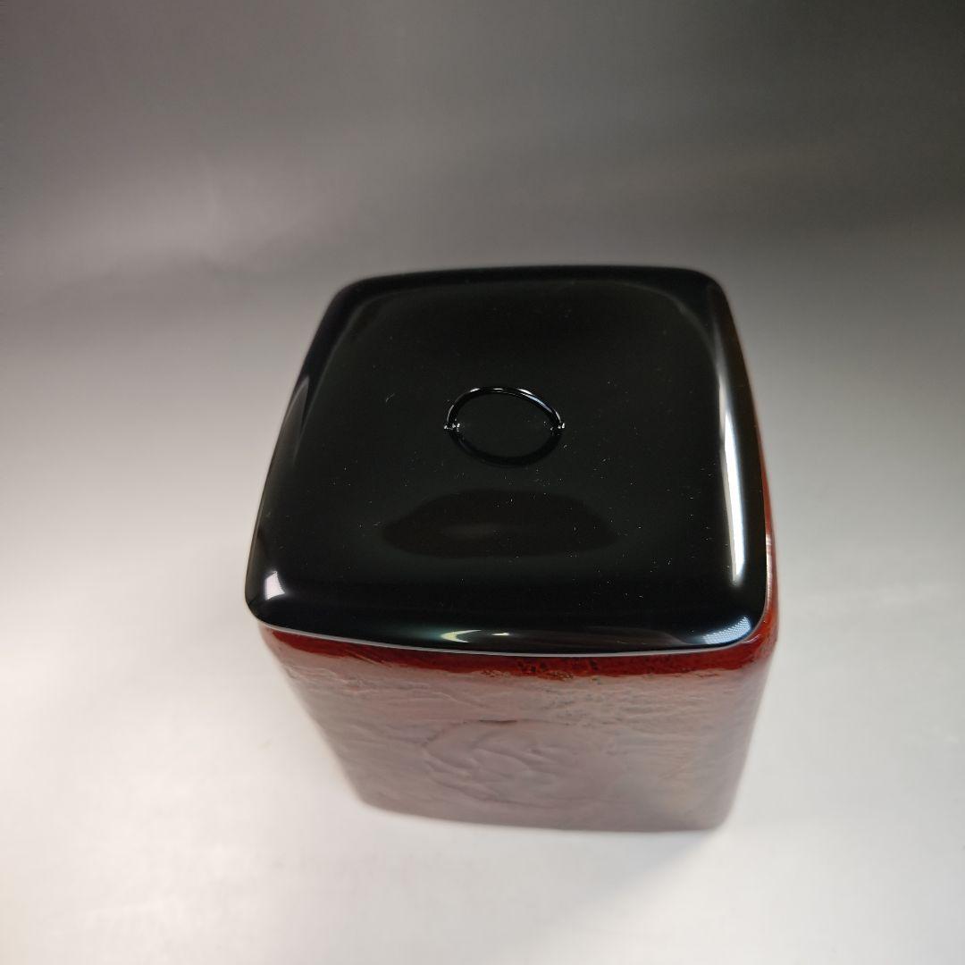 イ751 水指『輪島塗　作家物　四方形　水指　共箱』茶道具