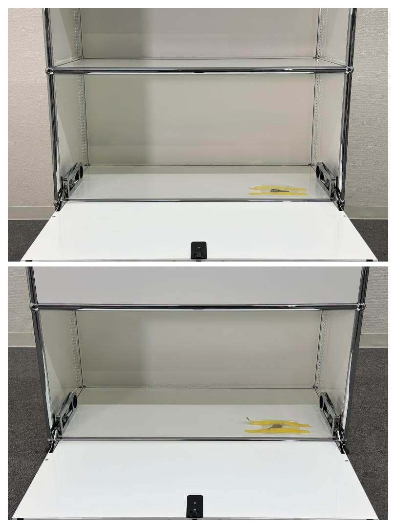 USMハラー■キャビネット　1列3段　白　2種類の鍵つき　パーソナルロッカー