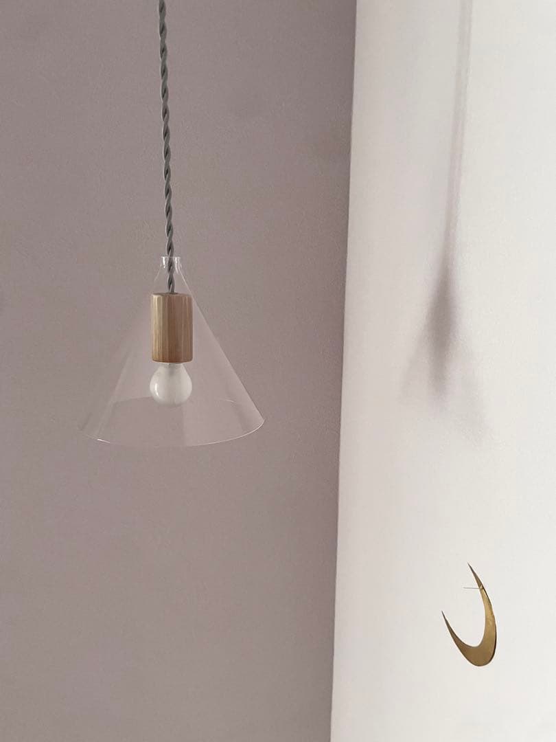つむぎ商會〇ガラスペンダントライトランプ三角シェード三角形傘型天井照明