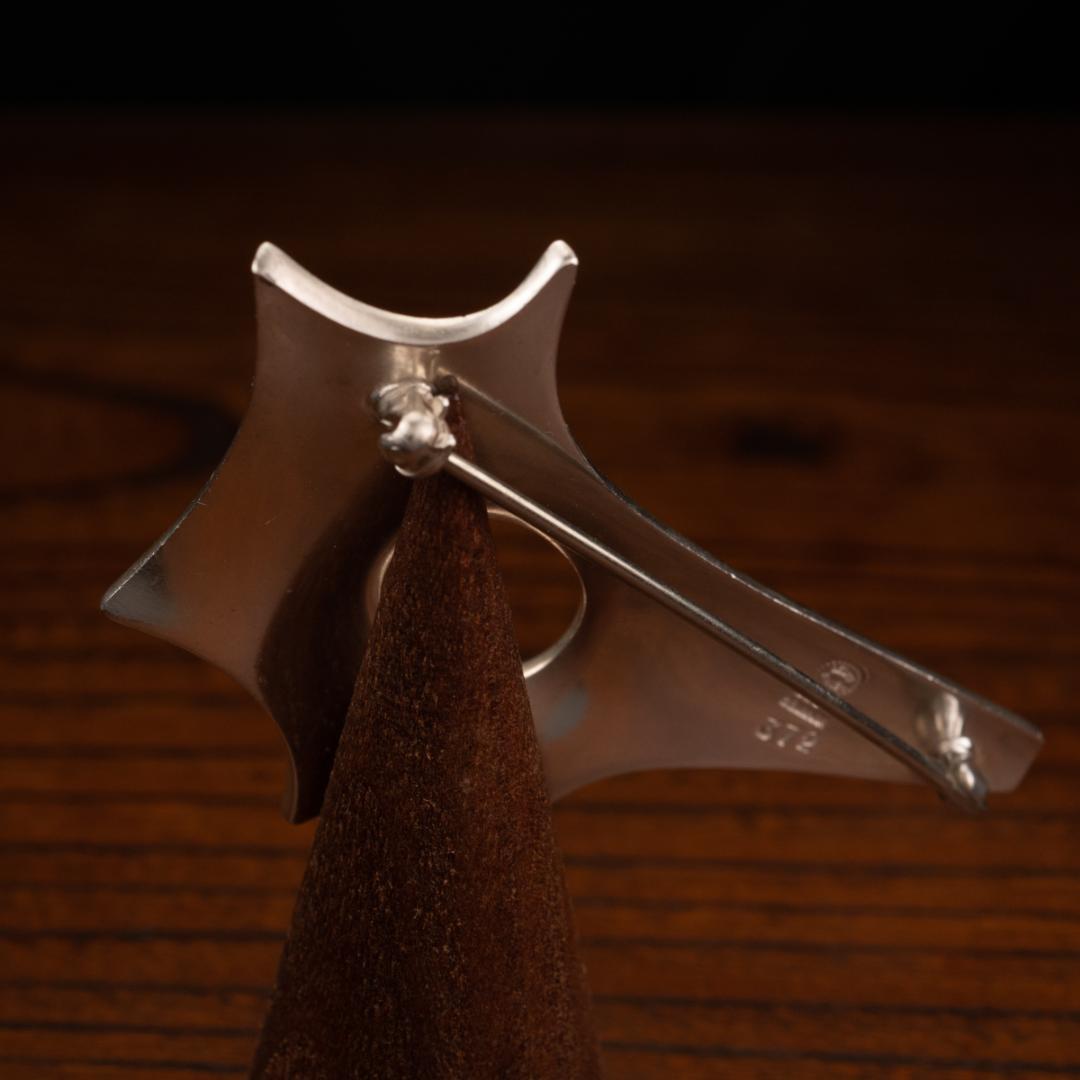  北欧モダンデザイン シルバーブローチ ジョージジェンセン