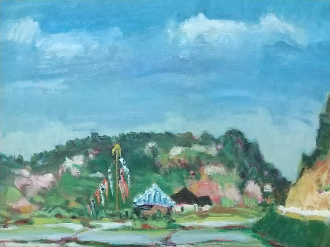 油絵 「さつき」1974 F15 絵画