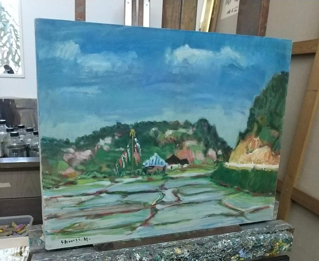 油絵 「さつき」1974 F15 絵画