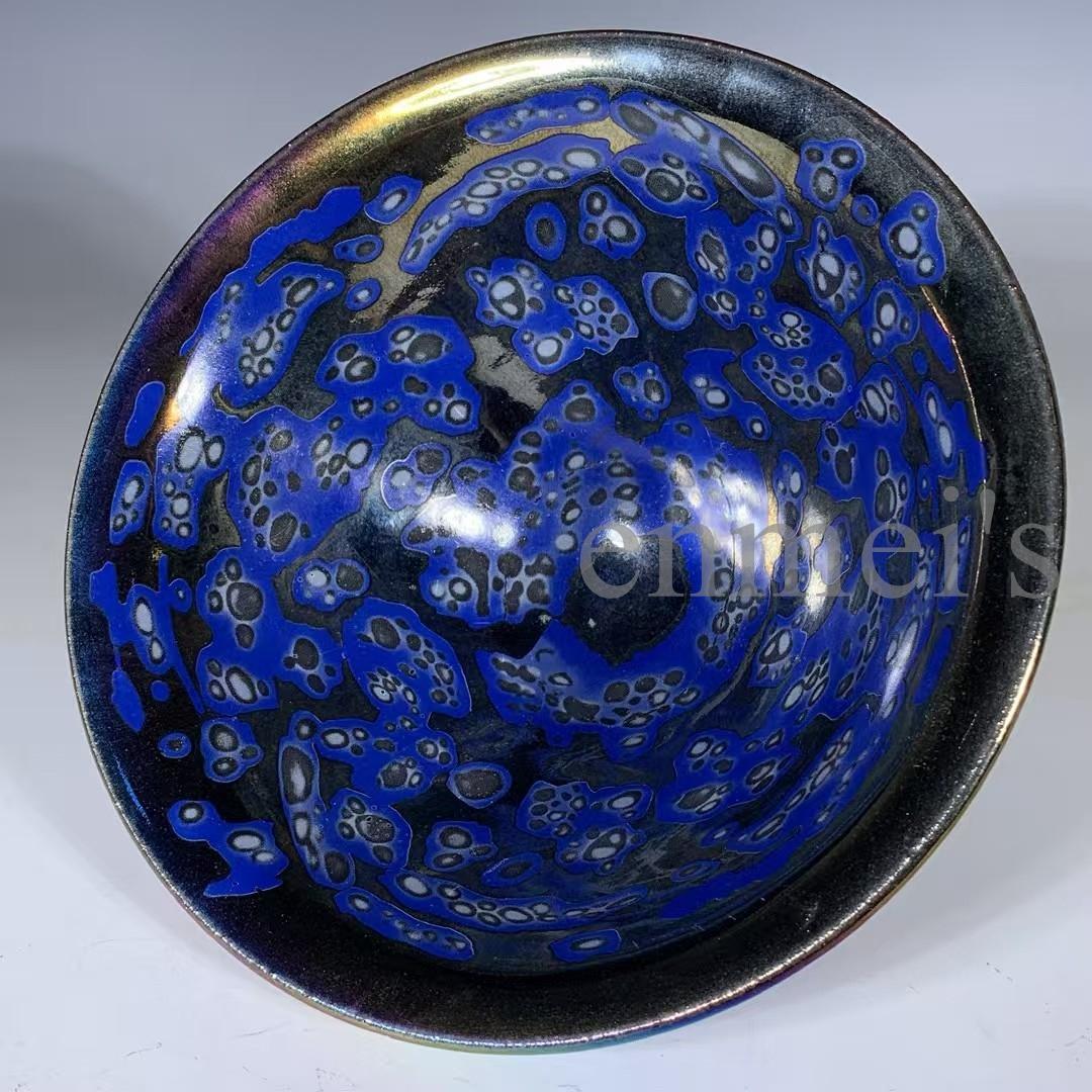 中国古美術・宋建窯風 七彩天目茶碗／虹彩盞・置物・陶器・茶道具・文房具・賞物