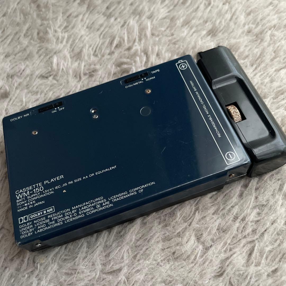 【ジャンク】SONY カセットウォークマン WM-150 ネイビー