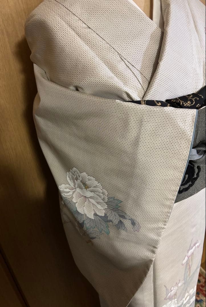 先染め　白大島　カタス式 染め柄付下げ　フェミニン♪ きもののやまと謹製