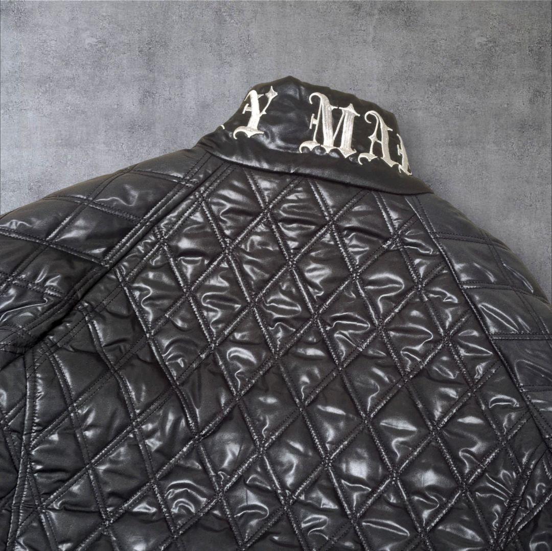 y2k 光沢 キルティング スタンド ブルゾン gimmick 短丈 お兄系