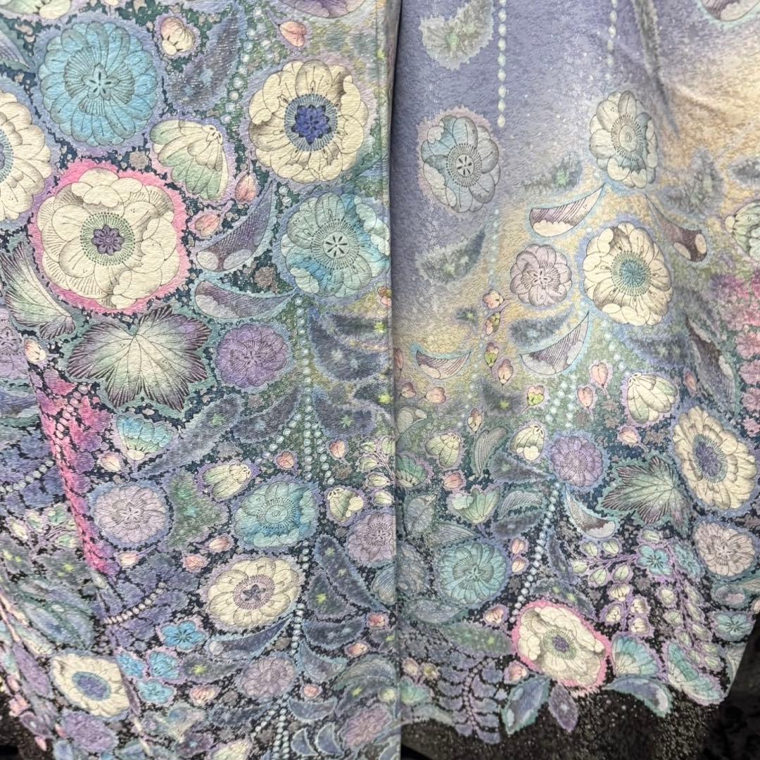 美品　辻が花　銀通し　辻ヶ花　ぼかし　逸品　フルセット　振袖　振り袖