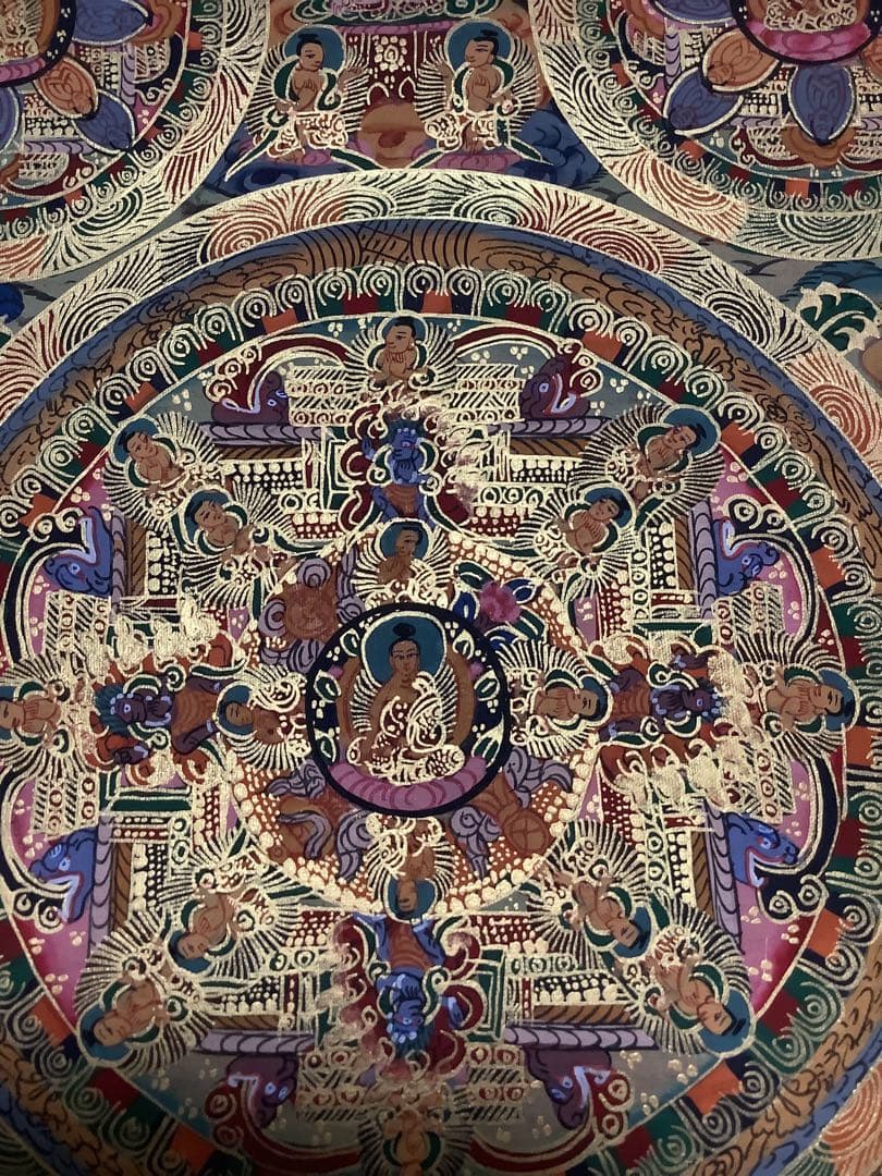 《 チベット密教　新品　1点物 》 手描き　曼荼羅　仏陀　釈迦　仏画　仏教　f6