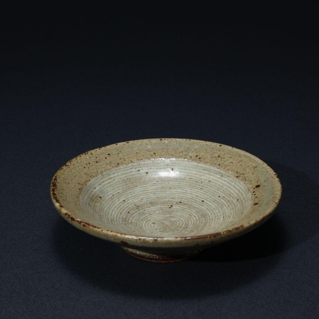 浜田庄司　象嵌小皿　まんじゅう皿　人間国宝　民藝　R1488w3