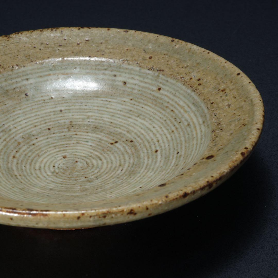 浜田庄司　象嵌小皿　まんじゅう皿　人間国宝　民藝　R1488w3