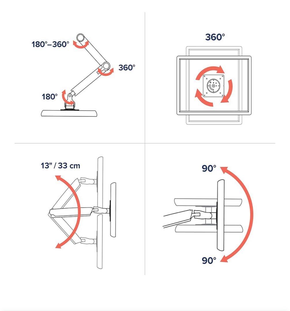 エルゴトロン MXV モニターアーム デュアル スリムタイプ 2画面 アルミ