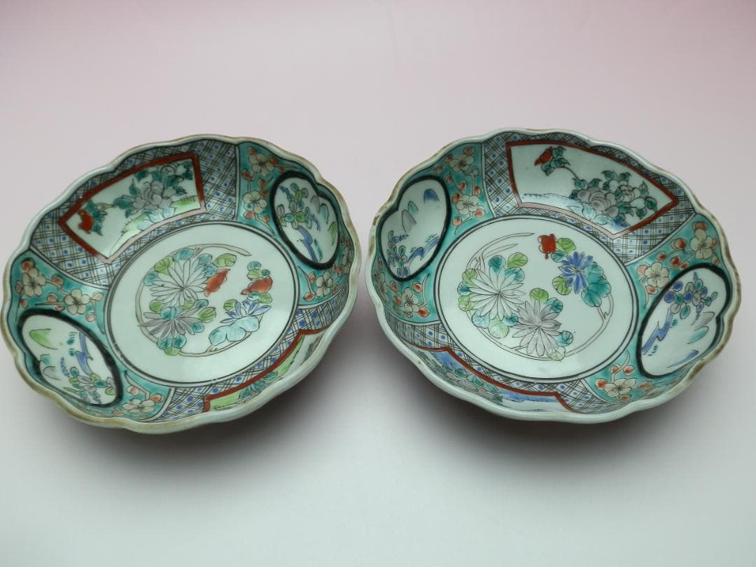 時代 花紋 なます皿 アンティーク 71126