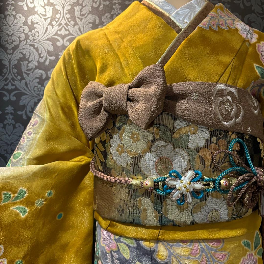 美白　辻ヶ花　金通し　花絞り　染分け　逸品　振袖　フルセット 振り袖