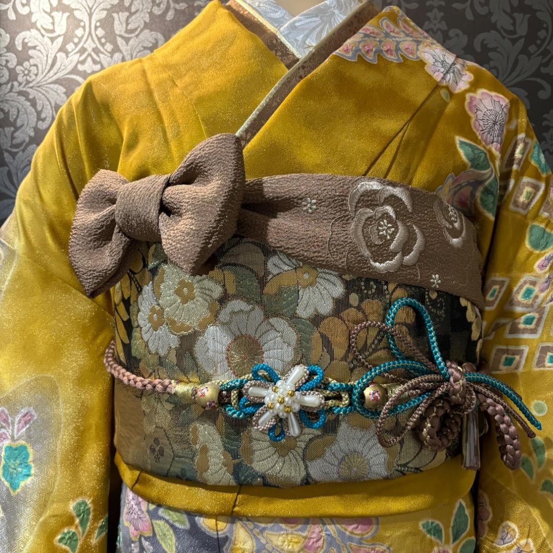 美白　辻ヶ花　金通し　花絞り　染分け　逸品　振袖　フルセット 振り袖